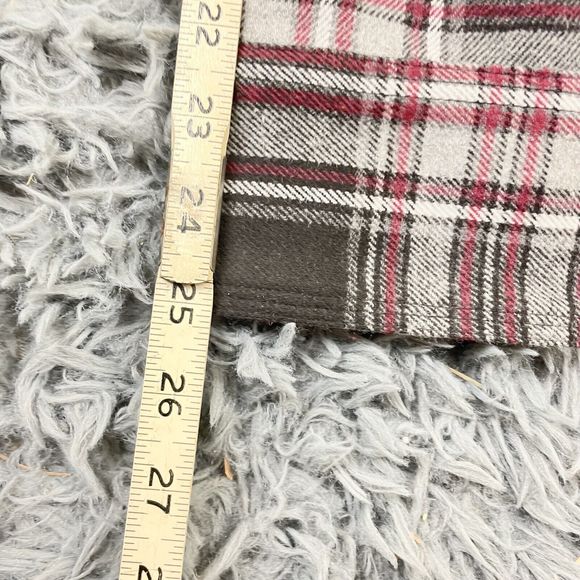 Men’s Extra Heavy Pearl Snap Plaid Flannel Outdoor Shacket Black Red Gry 2XL NWT - Picture 7 of 8